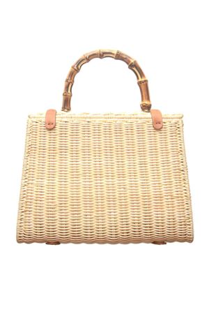 Bamboo handle bag Laboratorio Capri | 115NATURALE